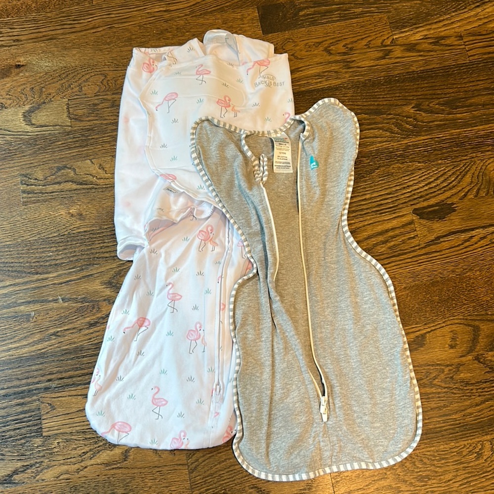 Halo Swaddle and Love to Dream Swaddle 0-6 mos
